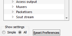 Show all settings in VLC preferences